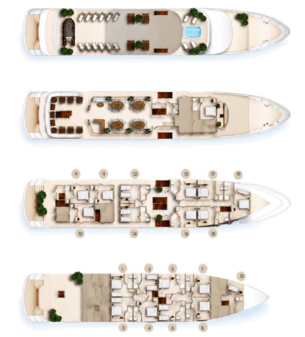 Plan des ponts du M/S Zeus