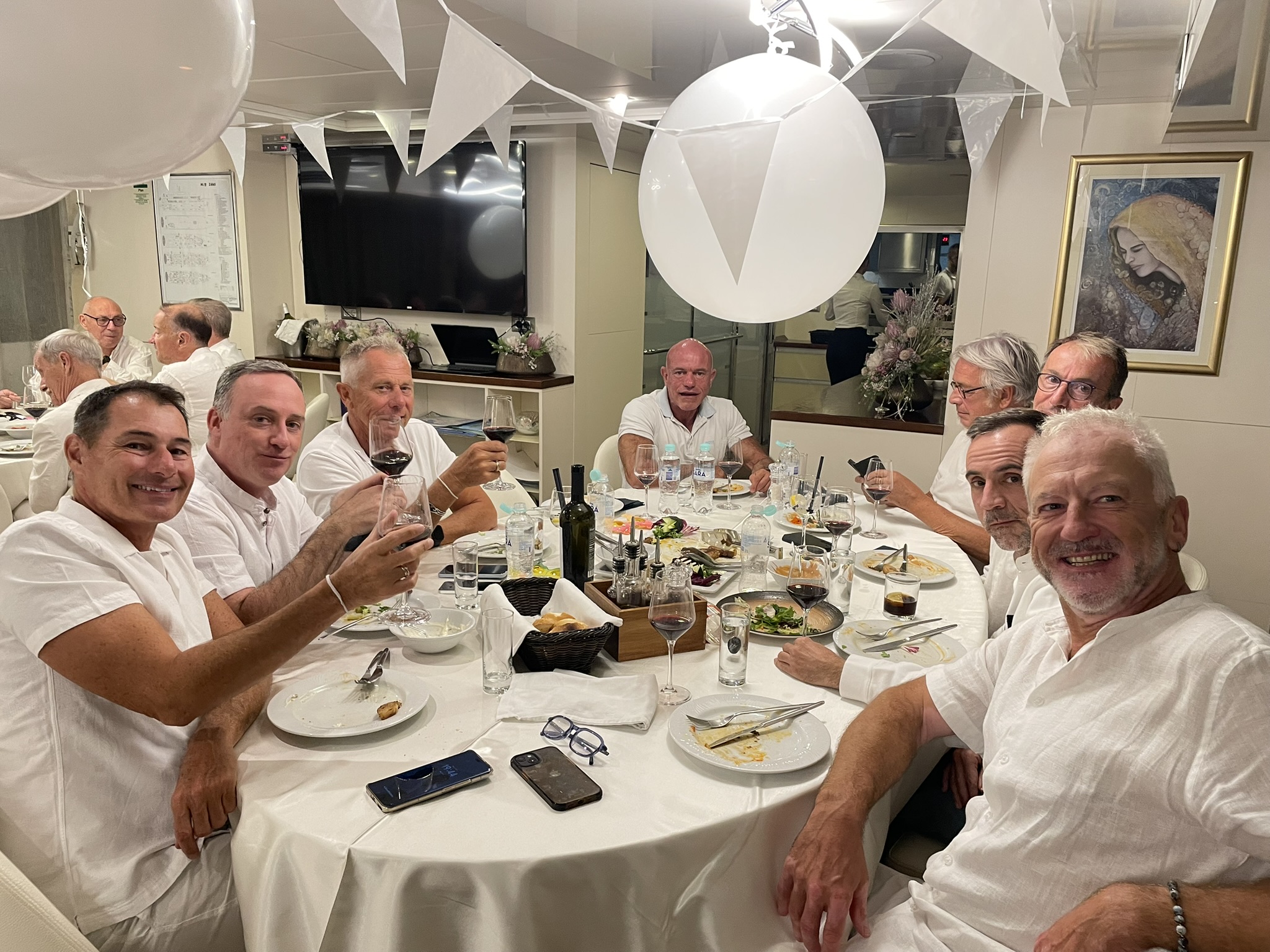 Dîner White Party à bord